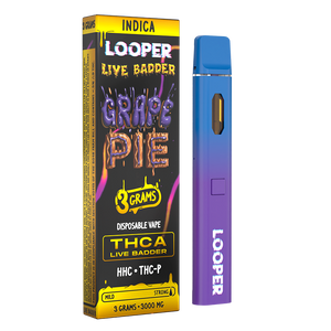 LOOPER LIVE BADDER THCA/HHCP/THCP 3GM DISPOSABLE - GRAPE PIE