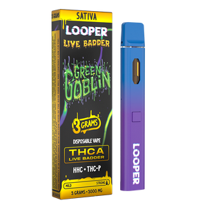 LOOPER LIVE BADDER THCA/HHCP/THCP 3GM DISPOSABLE - GREEN GOBLIN