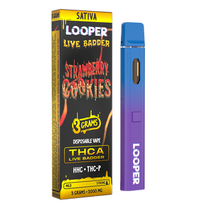 LOOPER LIVE BADDER THCA/HHCP/THCP 3GM DISPOSABLE - STRAWBERRY COOKIES