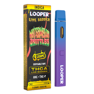 LOOPER LIVE BADDER THCA/HHCP/THCP 3GM DISPOSABLE - WATERMELON ZKITTLES