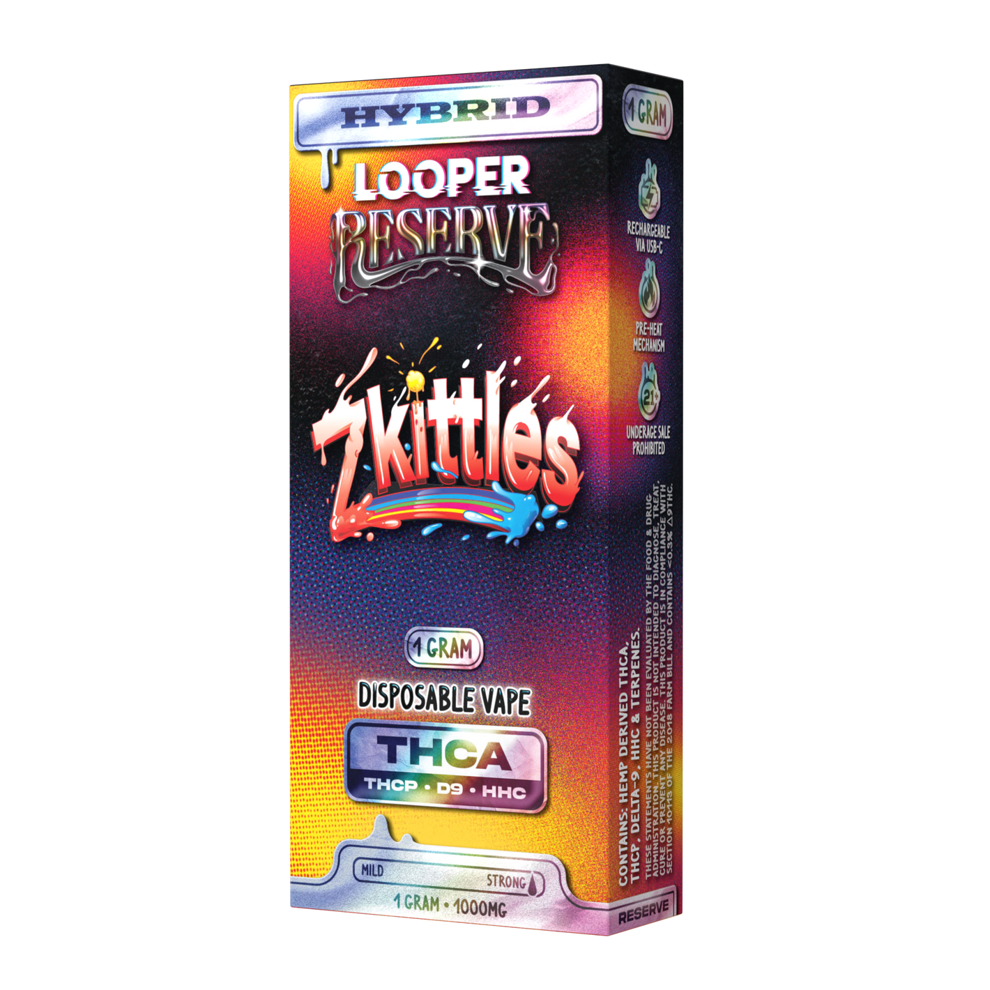 LOOPER RESERVE THCA/P/HHC/D9 1GM DISPOSABLE - ZKITTLES