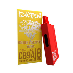 EXODUS THCA+THCP CB9A DIAMOND SAUCE 8GM 6CT/BX DISPOSABLE- GOLDEN PINEAPPLE