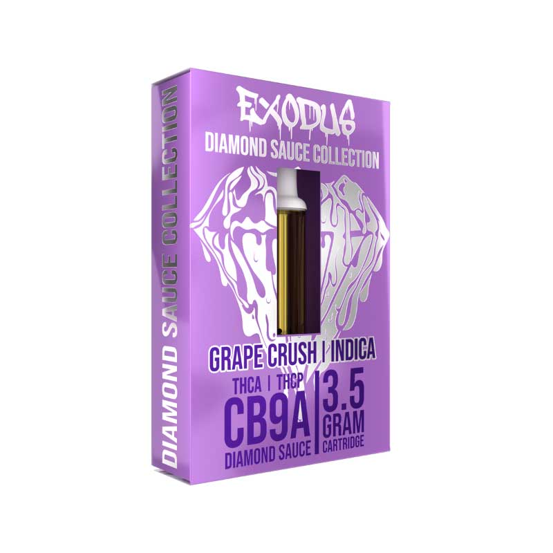 EXODUS THCA+THCP CB9A DIAMOND SAUCE 3.5GM 6CT/BX CART- GRAPE CRUSH