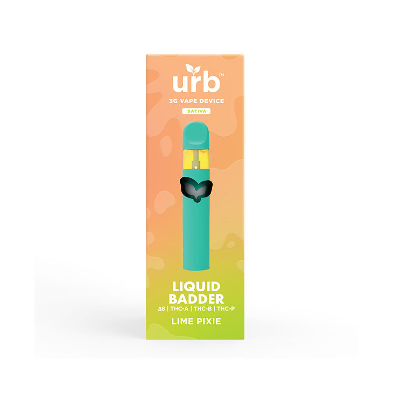 URB LIQUID BADDER D8/THCA/B/P 3GM DISPOSABLE - LIME PIXIE