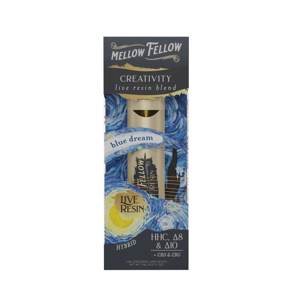 MELLOW FELLOW CREATIVITY BLEND HHC/D8/D10 2ML DISPOSABLE - BLUE DREAM