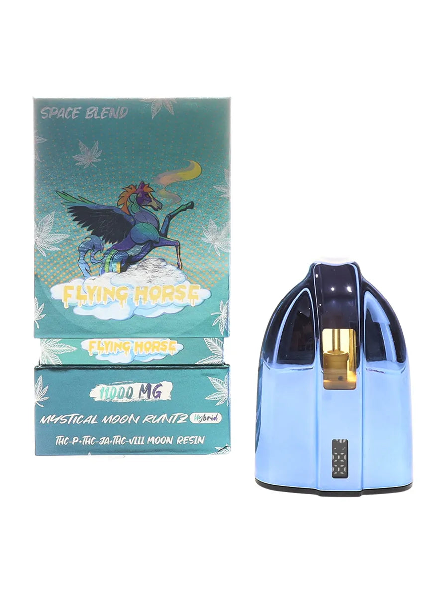 FLYING HORSE SPACE BLEND THCP/JA/8 11000MG DISAPOSABLE - MYSTIC MOON RUNTZ