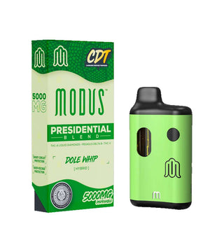 MODUS PRESIDENTIAL BLEND CDT THC-A LIQUID DIAMONDS+PEGAUS D8+THC-V 5GM DISPOSABLE 5CT/BX -DOLE WHIP