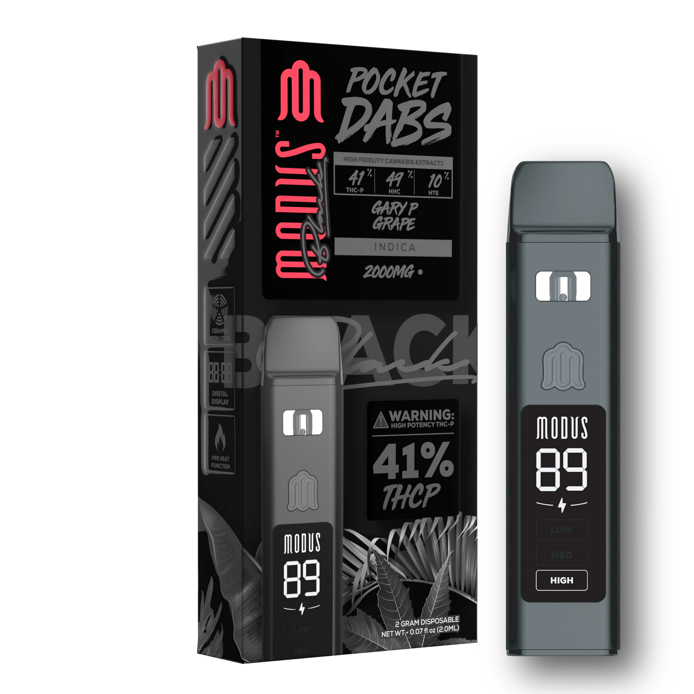MODUS POCKET DABS THCP 2G DISPOSABLE-GARY P GRAPE