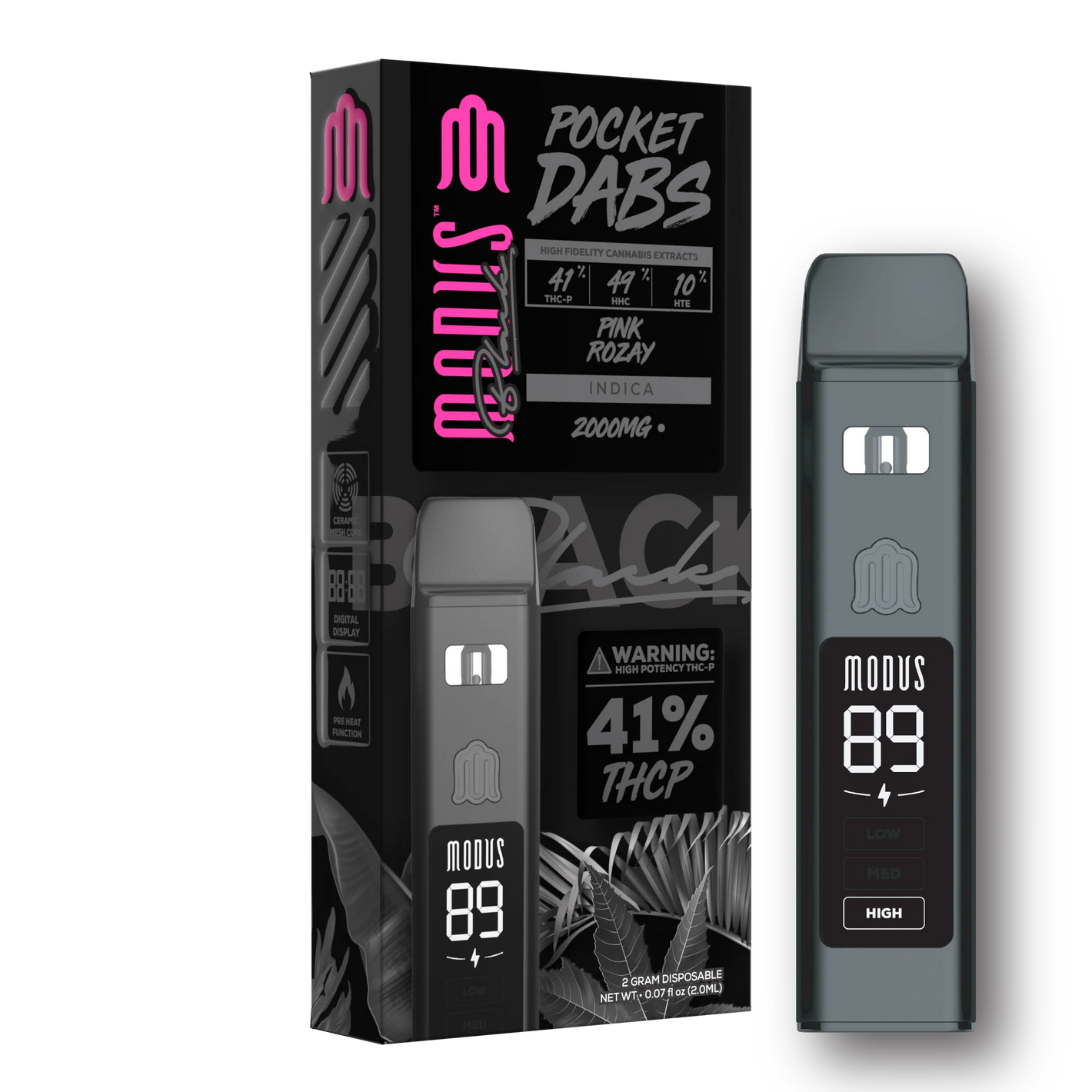 MODUS POCKET DABS THCP 2G DISPOSABLE-PINK ROZAY