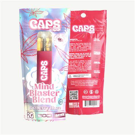 CAPS MIND BLASTER BLEND ALL IN ONE 2GM DISPOSABLE - RAZBERRY HAZE