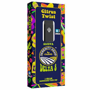 SERENITY DELTA 8 1GM DISPOSABLE 12CT/BOX - CITRUS TWIST