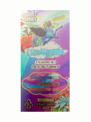 FLYING HORSE GHOST THCA/P/D6 10500MG DISPOSABLE - ORANGE CREAM/JUNGLE/APPLE BERRY