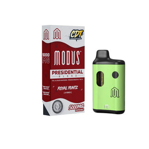 MODUS PRESIDENTIAL BLEND CDT THC-A LIQUID DIAMONDS+PEGAUS D8+THC-V 5GM DISPOSABLE 5CT/BX -ROYAL RUNTZ
