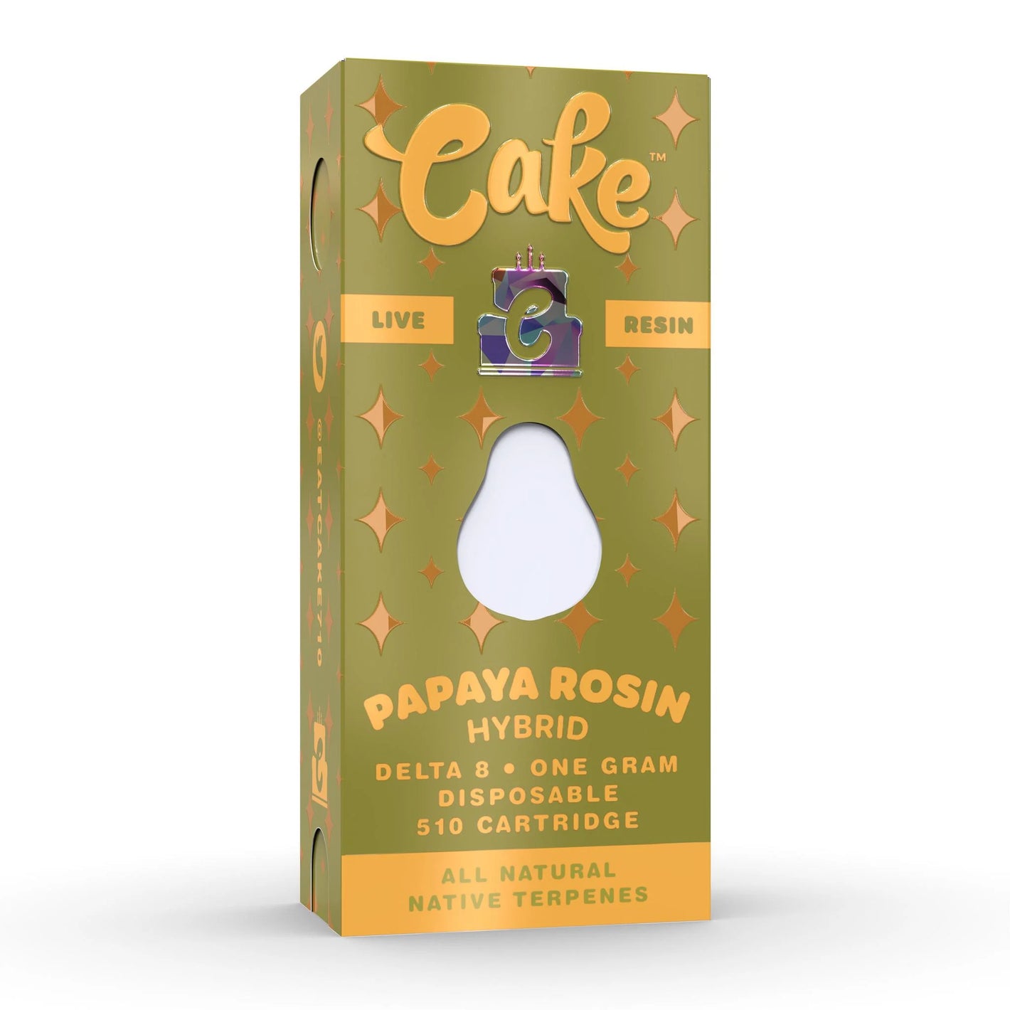 CAKE DELTA 8 LIVE RESIN CARTRIDGE 1GM - PAPAYA ROSIN