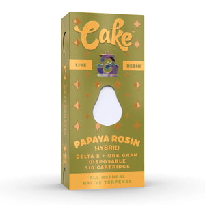 CAKE DELTA 8 LIVE RESIN CARTRIDGE 1GM - PAPAYA ROSIN