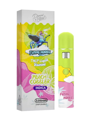 FLYING HORSE THC-A LIQUID DIAMOND 3GM DISPOSABLE - PEACH COBBLER