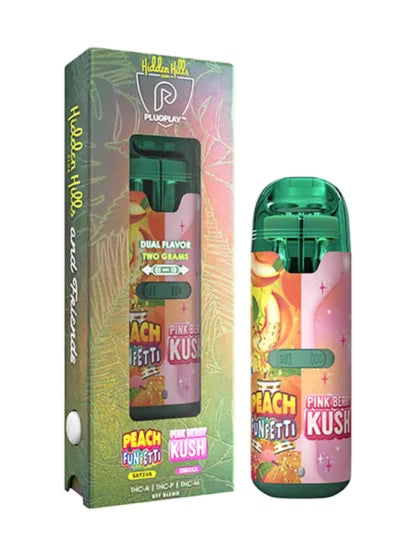 HIDDEN HILLS X BIG CHIEF THCA/P/M BLEND DISPOSABLE - PEACH FUNFETTI X PINK BERRY KUSH