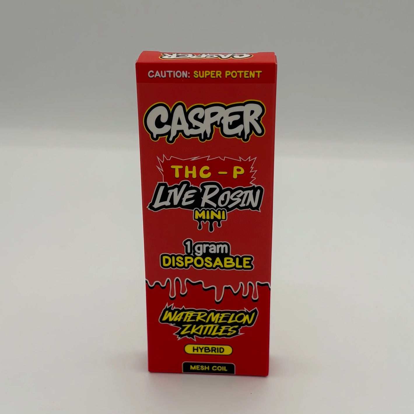 CASPER THC-P LIVE ROSIN MINI 1GM DISPOSABLE - WATERMELON ZKITTLES