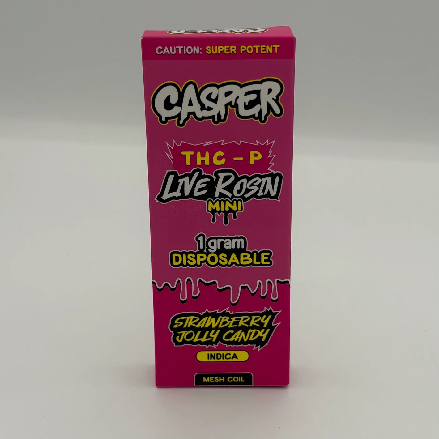 CASPER THC-P LIVE ROSIN MINI 1GM DISPOSABLE - STRAWBERRY JOLLY CANDY