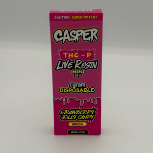 CASPER THC-P LIVE ROSIN MINI 1GM DISPOSABLE - STRAWBERRY JOLLY CANDY