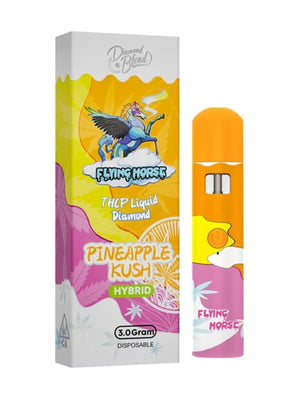 FLYING HORSE THC-A LIQUID DIAMOND 3GM DISPOSABLE - PINEAPPLE KUSH