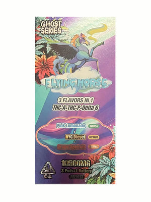 FLYING HORSE GHOST THCA/P/D6 10500MG DISPOSABLE - PINK LEMONADE/NYC/GRAPEAPEFRUIT