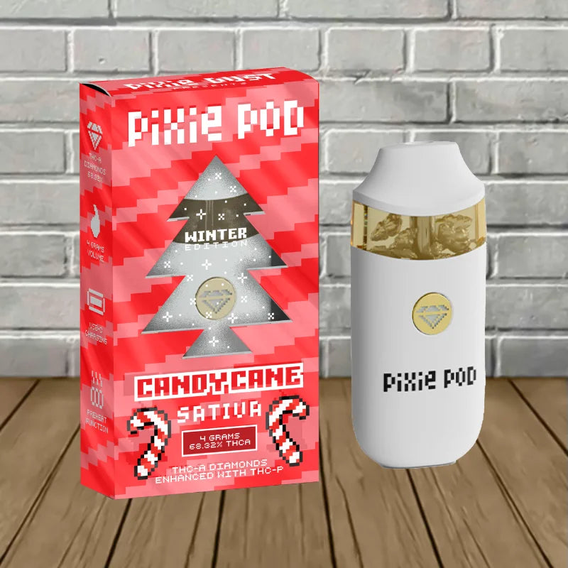PIXIE DUST POD WINTER EDITION THC-P BLACK DIAMOND 4ML KIT - CANDY CANE