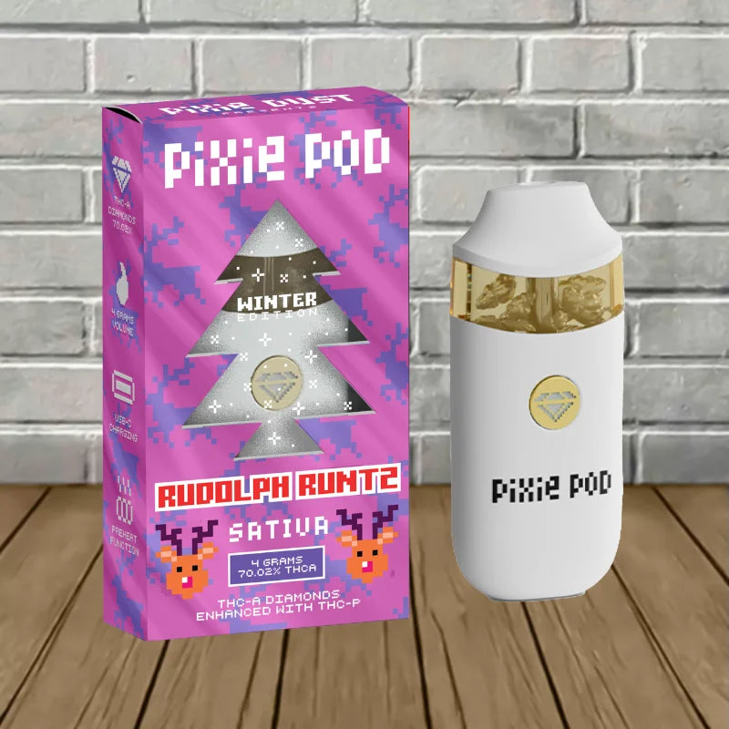 PIXIE DUST POD WINTER EDITION THC-P BLACK DIAMOND 4ML KIT - RUDOLPH RUNTZ
