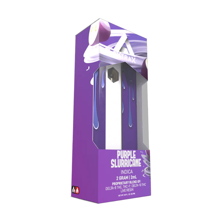 EXTRAX DELTA 8,THC-P, DELTA 10 LIVE RESIN 2GRAM DISPOSABLE - PURPLE SLURRICANE