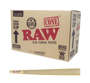 RAW CLASSIC KING SIZE PRE-ROLLED CONES 20PK 12CT/BOX
