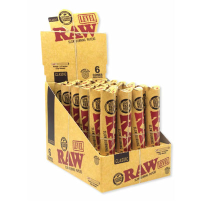 RAW CONES LEVEL CLASSIC CONE 6PK 24CT/BOX