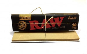 RAW CONNOISSEUR CLASSIC BLACK KING SIZE SLIM+TIPS 24CT/BOX