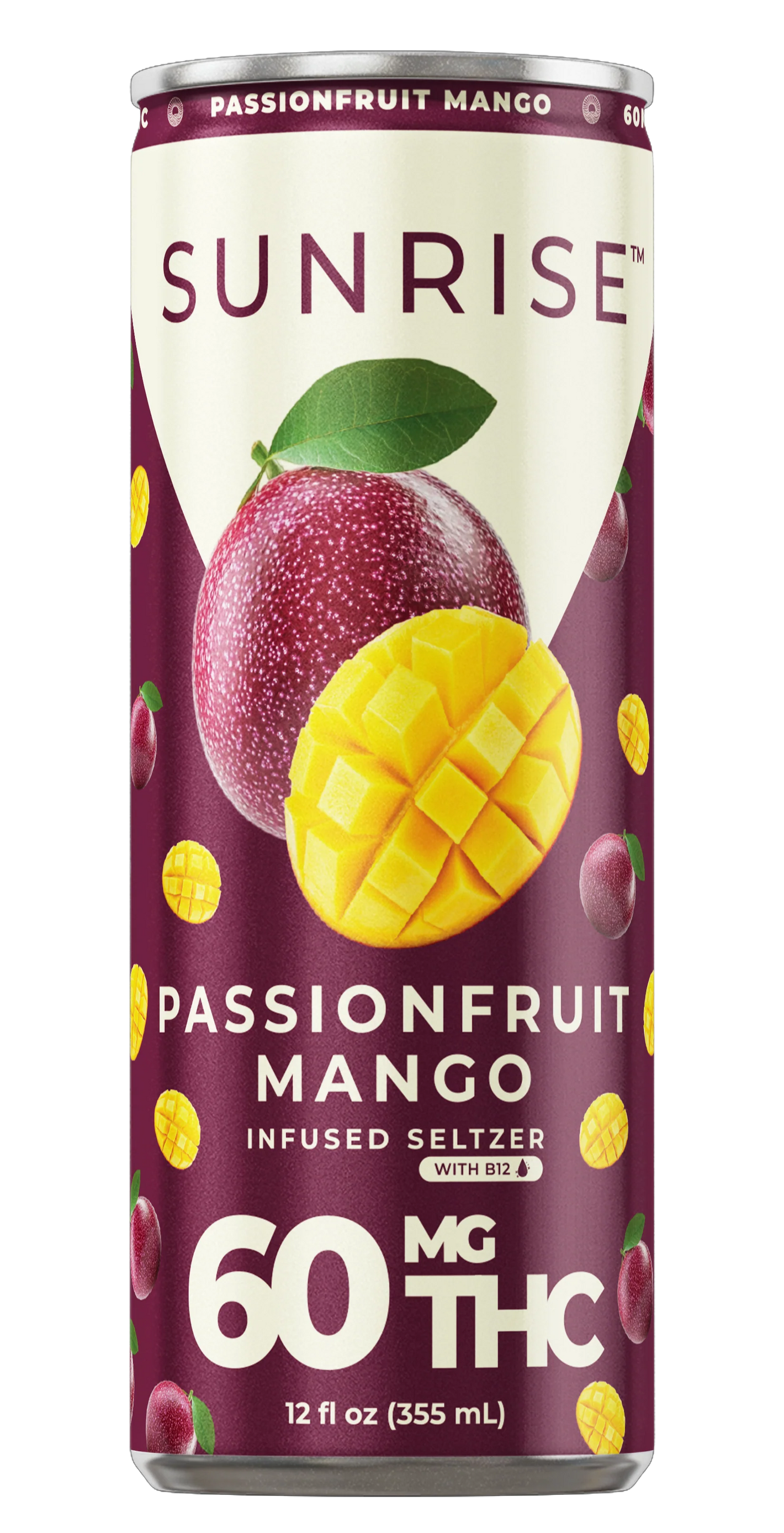 SUNRISE INFUSED SELTZER 60MG THCA CAN - PASSIONFRUIT MANGO