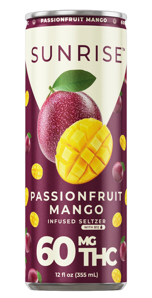 SUNRISE INFUSED SELTZER 60MG THCA CAN - PASSIONFRUIT MANGO