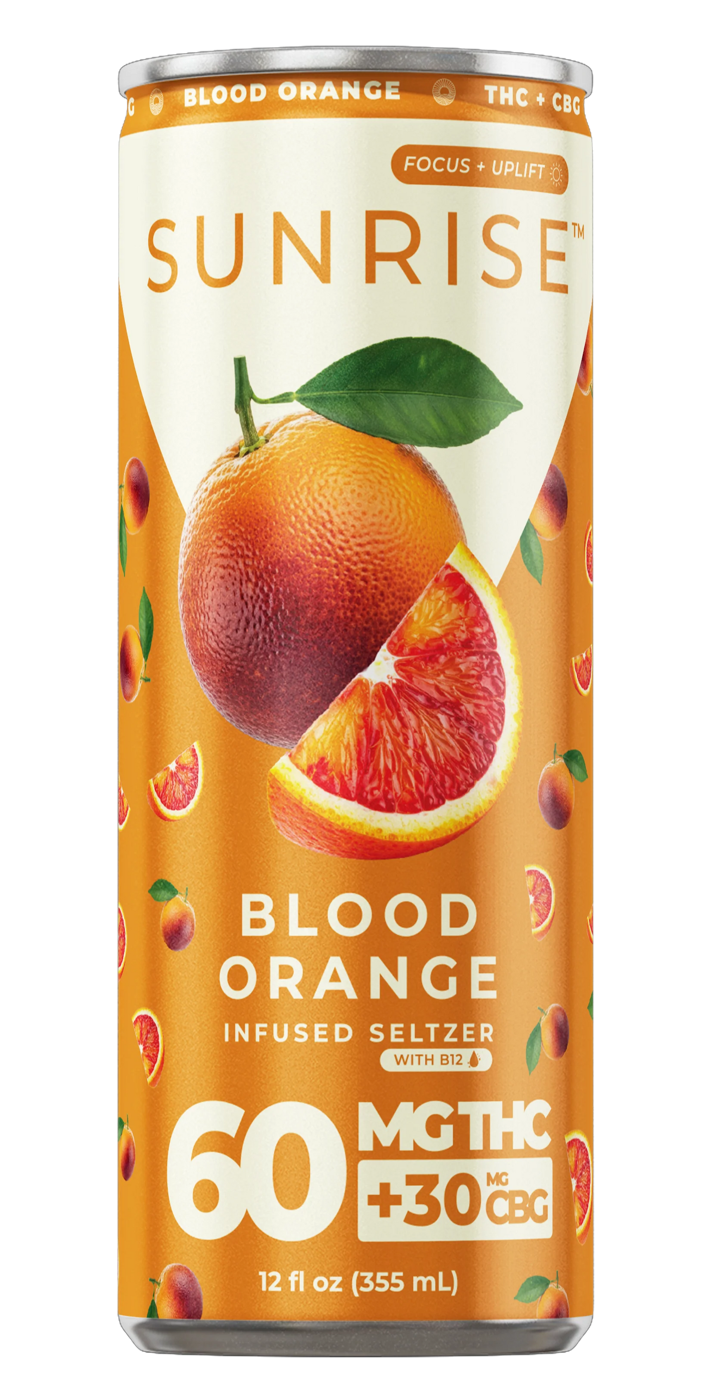 SUNRISE INFUSED SELTZER 60MG THCA + 30M CBG CAN - BLOOD ORANGE