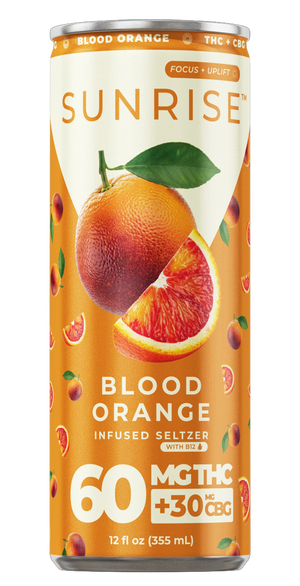 SUNRISE INFUSED SELTZER 60MG THCA + 30M CBG CAN - BLOOD ORANGE