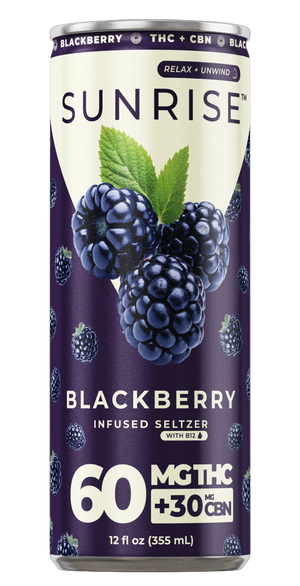 SUNRISE INFUSED SELTZER 60MG THCA + 30MG CBN CAN - BLACKBERRY