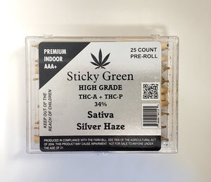 STICKY GREEN HIGH-GRADE THC-A /THC-P 3.5GM FLOWER SILVER - SILVER HAZE