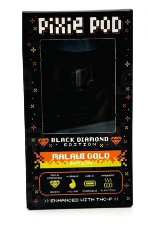 PIXIE DUST POD BLACK EDITION THC-P BLACK DIAMOND 4ML KIT - MALAWI GOLD