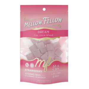 MELLOW FELLOW LIVE RESIN DREAM D9/HHC 1000MG GUMMIES 20CT/PK