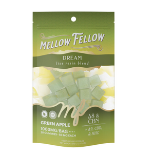 MELLOW FELLOW LIVE RESIN DREAM D9/HHC 1000MG GUMMIES 20CT/PK