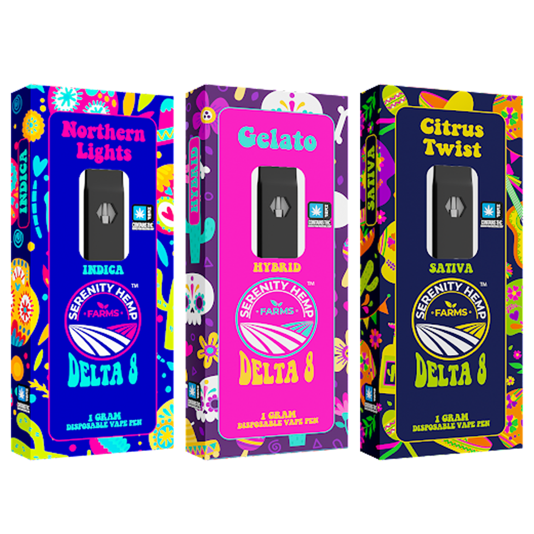 SERENITY THC - O DISPOSABLE VAPE CARTRIDGE 1ML - ASSORTED FLAVORS