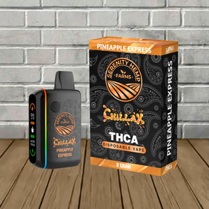 SERENITY HEMP FARMS CHILLAX THC-A 8GM DISPOSABLE VAPE - PINEAPPLE EXPRESS