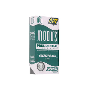 MODUS PRESIDENTIAL BLEND CDT THC-A LIQUID DIAMONDS+PEGAUS D8+THC-V 3GM CART 5CT/BX -SHERBET QUEEN