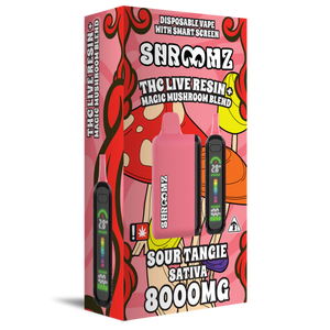 SHROOMZ THC LIVE RESIN+MAGIC MUSHROOM 8GM DISPOSABLE -SOUR TANGIE