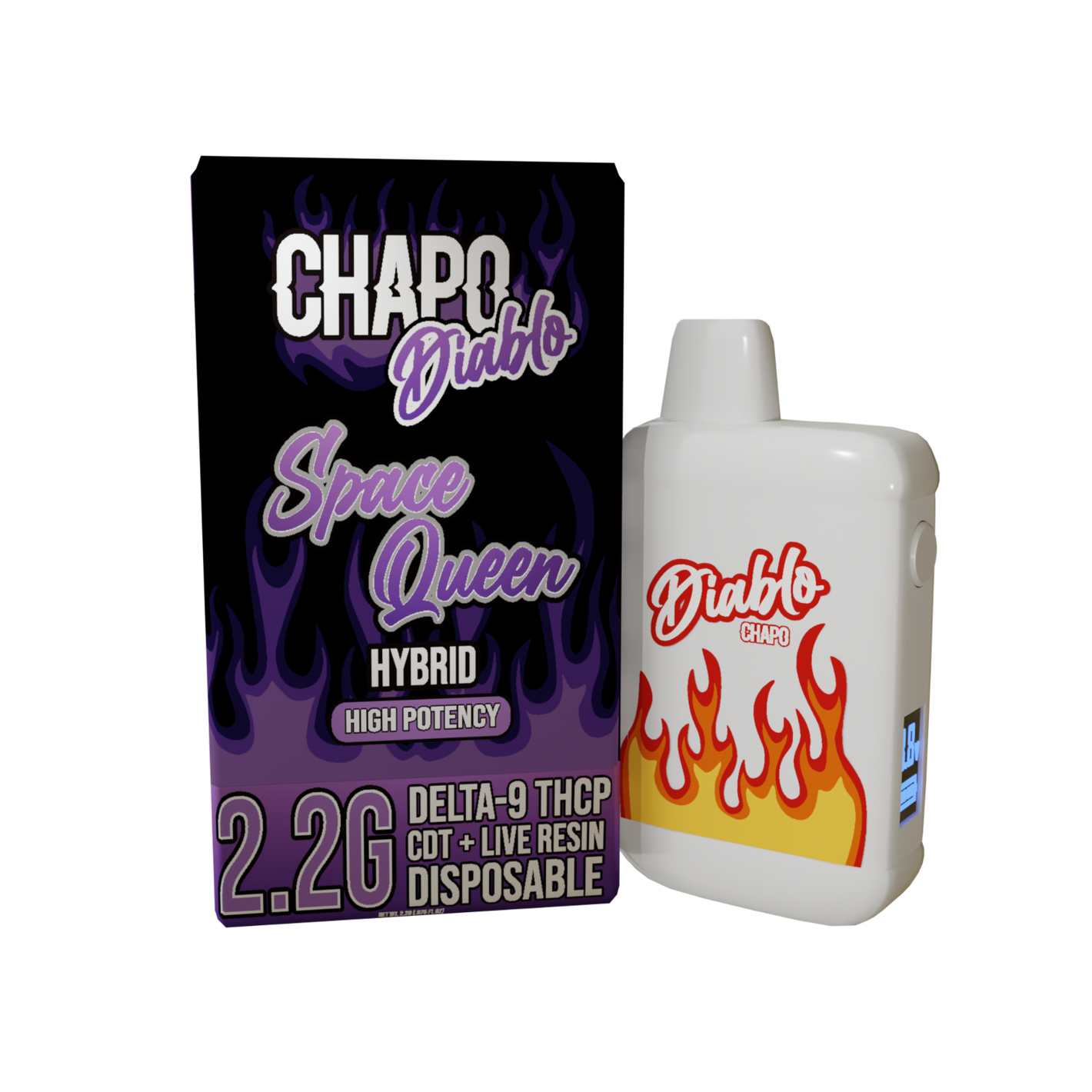 CHAPO DIABLO HIGH POTENCY DISPOSABLE D-9 THCP 2.2GM- SPACE QUEEN