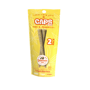 CAPS THC-A PRE-ROLL 2CT/PACK 10PACK/BOX - TANGIE BANANA