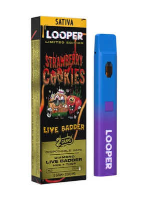LOOPER DIAMOND LR BADDER HHC/THCP 2GM CARTRIDGE - STRAWBERRY COOKIES