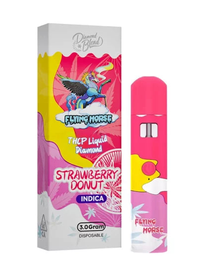 FLYING HORSE THC-A LIQUID DIAMOND 3GM DISPOSABLE - STRAWBERRY DONUT