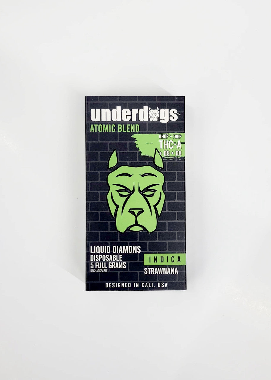 UNDERDOGS THCB/THCP/D8/D9 LIVE RESIN 3GM DISPOSABLE - ASSORED FLAVORS